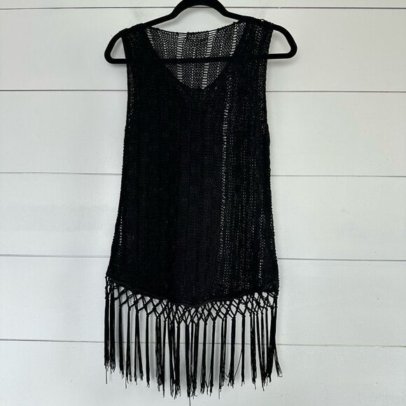 Nylon Apparel Women’s Medium/Large Black Boho Fringe Tank New NWT - Picture 4 of 5